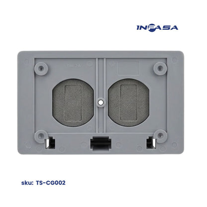 Tapa Plastica Doble waterproof Para Intemperie