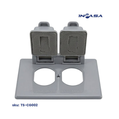 Tapa Plastica Doble waterproof Para Intemperie