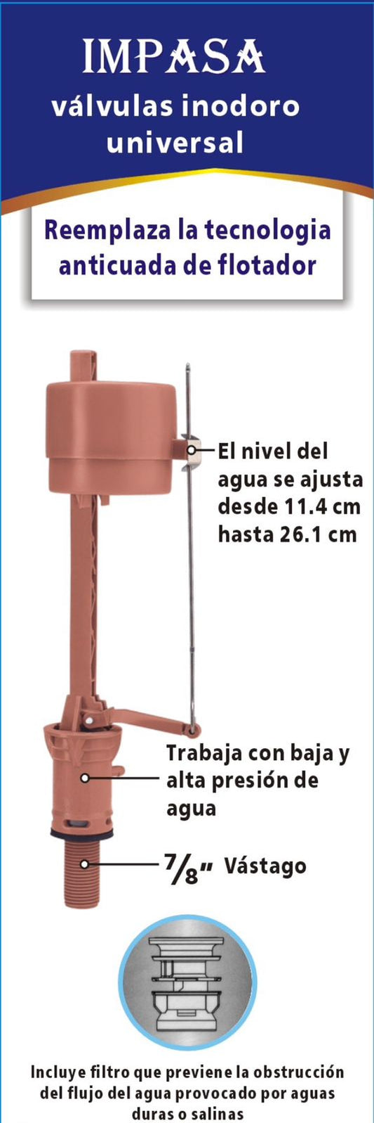 Válvula Inodoro Ttipo Fluidmaster