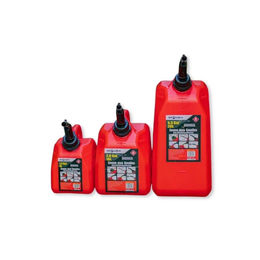 Envase Gasolina para Capacidad de 10L Inpasa