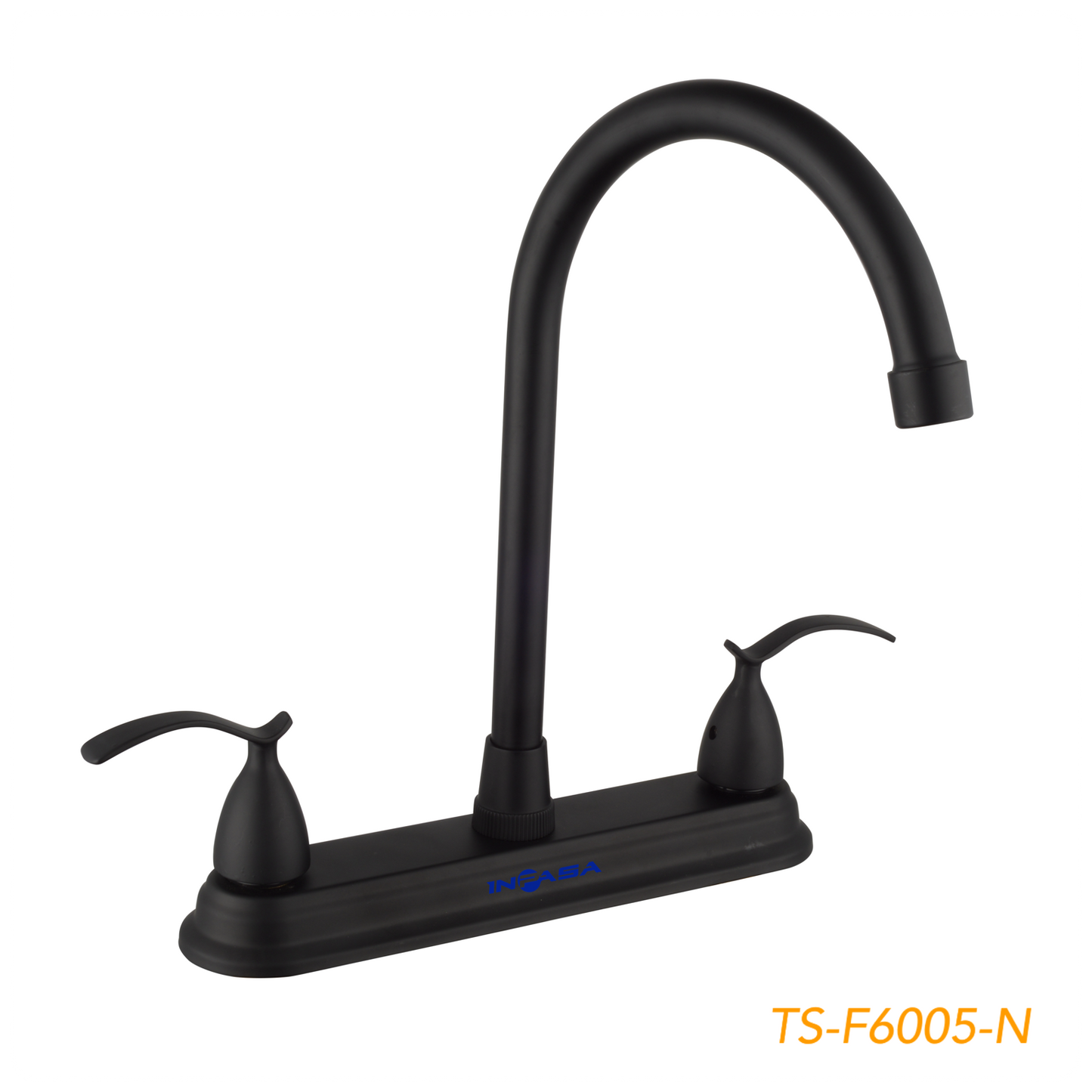 Llave de Fregador Doble Acabado Negro Mate Inpasa
