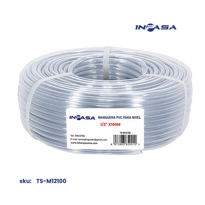 Manguera pvc para Nivel 1/2"X100M Inpasa