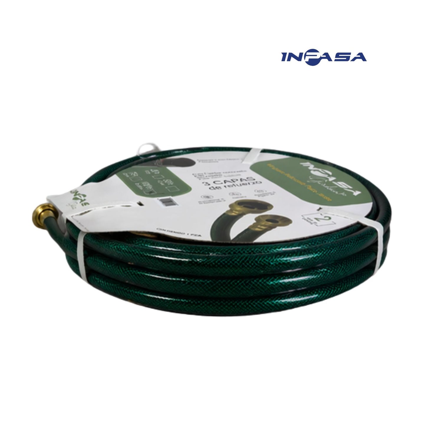 Manguera Reforzada para Jardín de 1/2" x 25' Inpasa