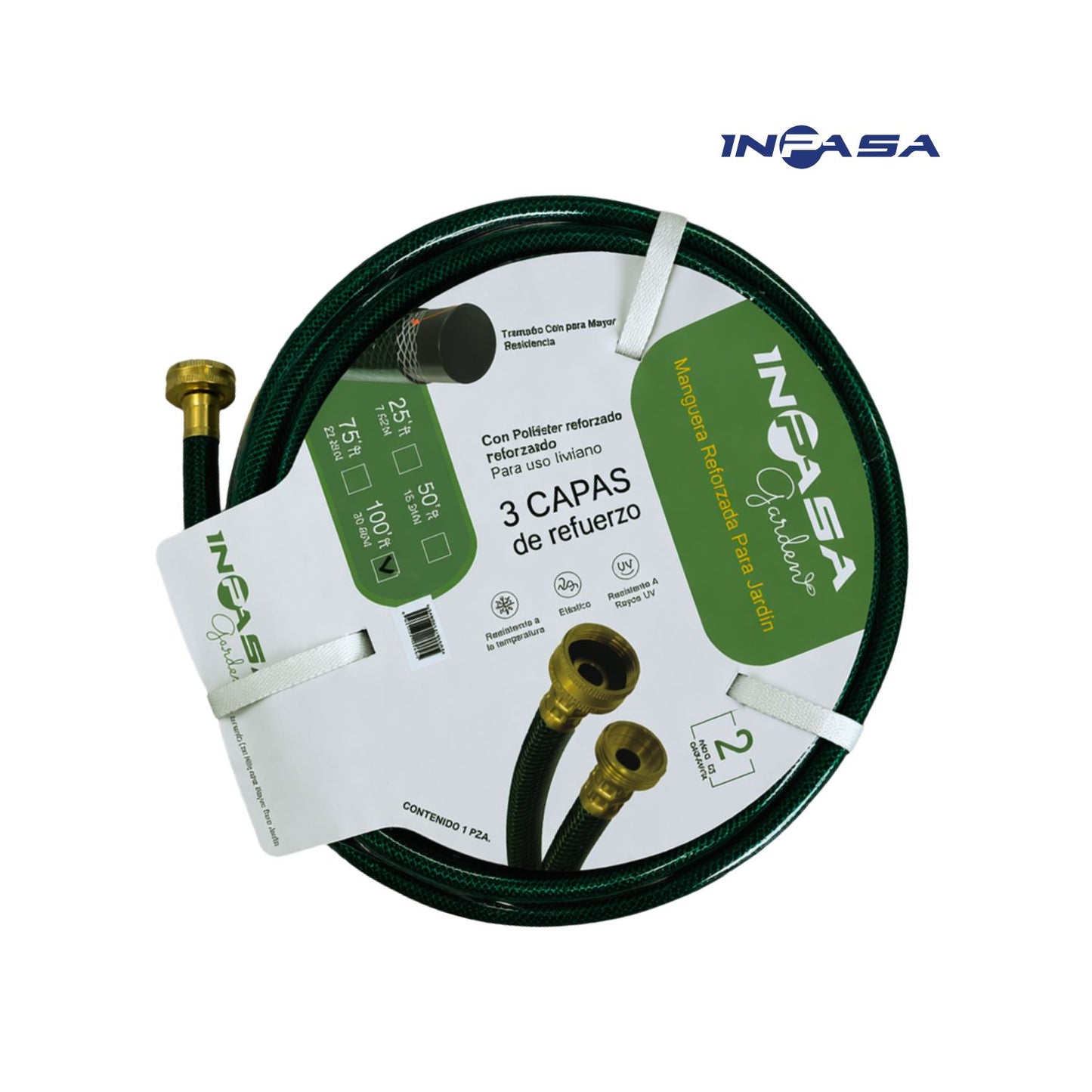 Manguera Reforzada para Jardín de 1/2" x 50'