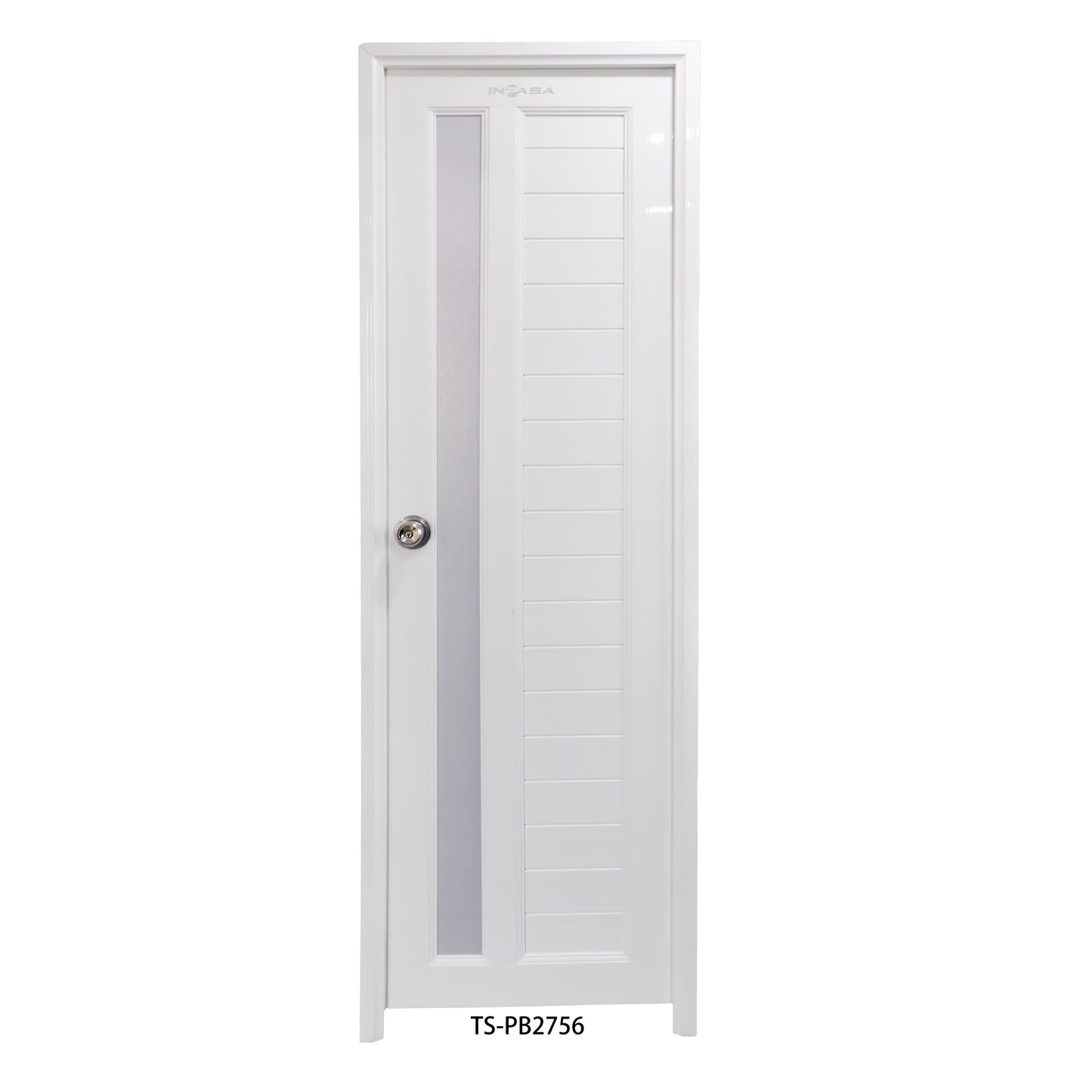 PUERTA DE BAÑO PVC 2'X7' BLANCA IZQ.