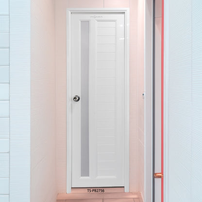 PUERTA DE BAÑO PVC 2'X7' BLANCA IZQ.