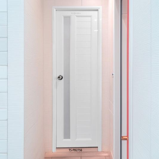 PUERTA DE BAÑO PVC 2'X7' BLANCA DER.