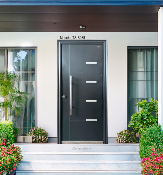 PUERTA DE SEGURIDAD MULTIPUNTO CON ALUMINIO TS-S038L