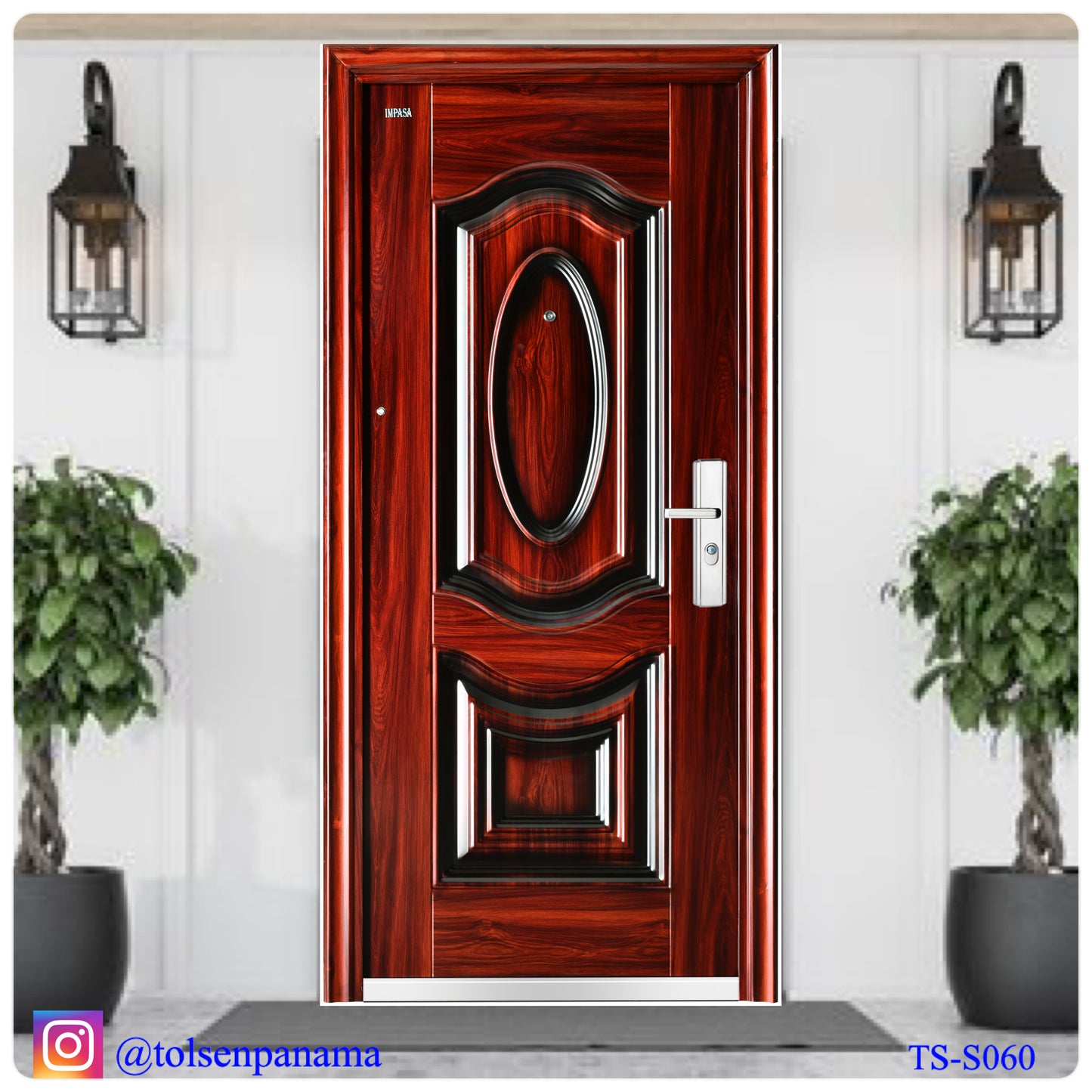 PUERTAS DE SEGURIDAD MULTIPUNTO CAOBA IZQ.