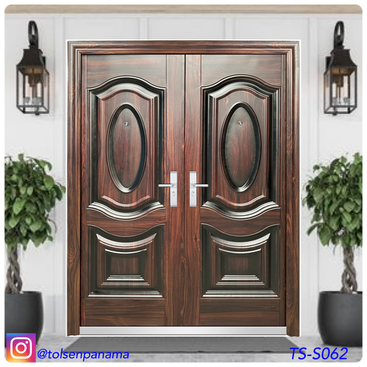 Puerta Multipunto de Seguridad de Dos Paños – Diseño Clásico (Derecha)