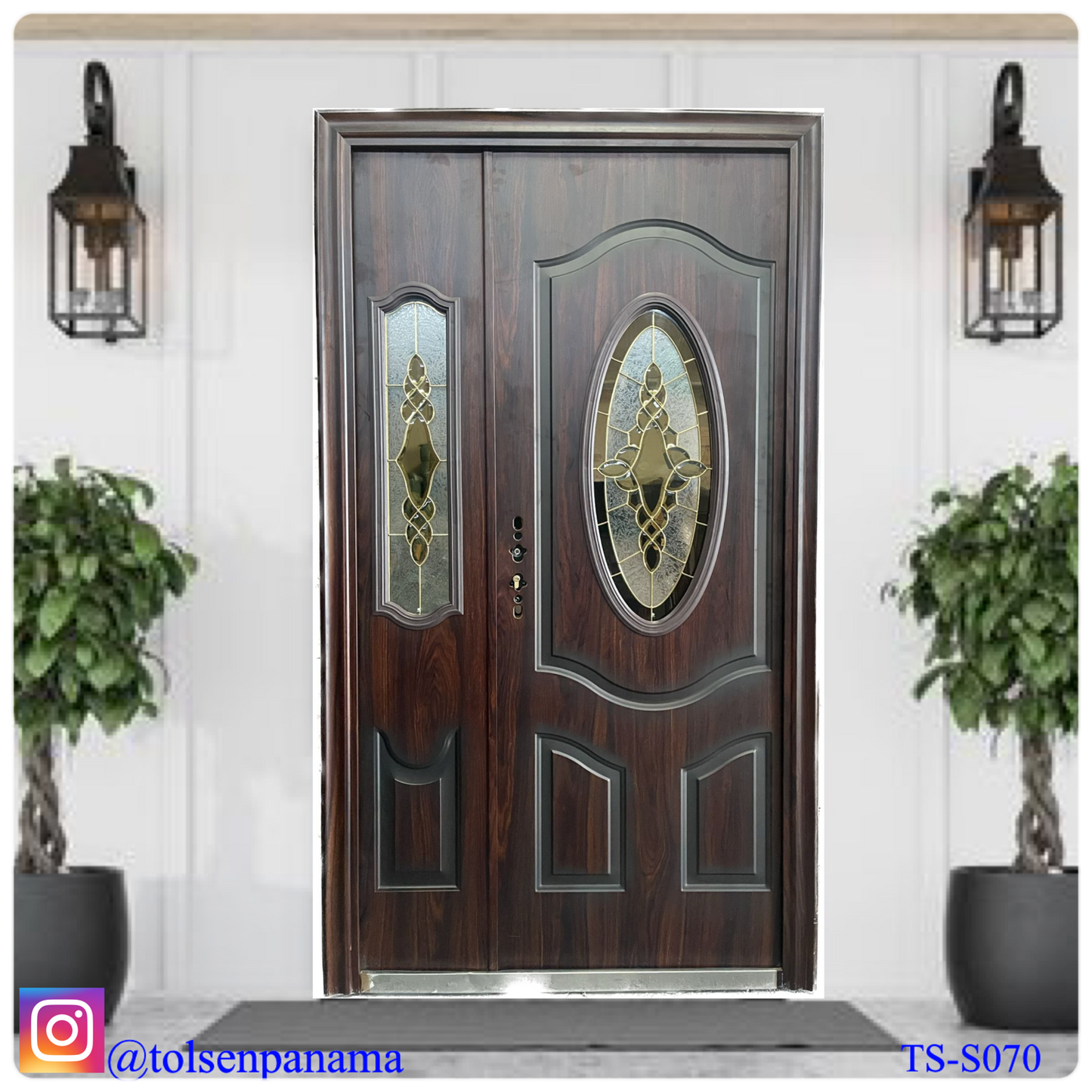PUERTAS DE SEGURIDAD MULTIPUNTO CON VITRAL PAÑO Y MEDIO IZQ.