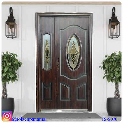 PUERTAS DE SEGURIDAD MULTIPUNTO CON VITRAL PAÑO Y MEDIO IZQ.