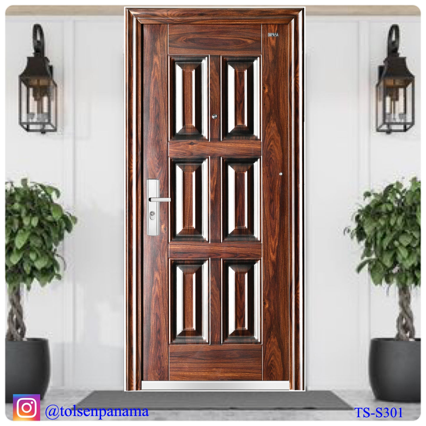 PUERTAS DE SEGURIDAD MULTIPUNTO CAOBA IZQ.
