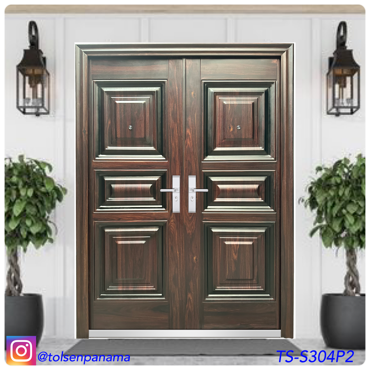 PUERTA MULTIPUNTO CAOBA 2 PAÑO IZQ.
