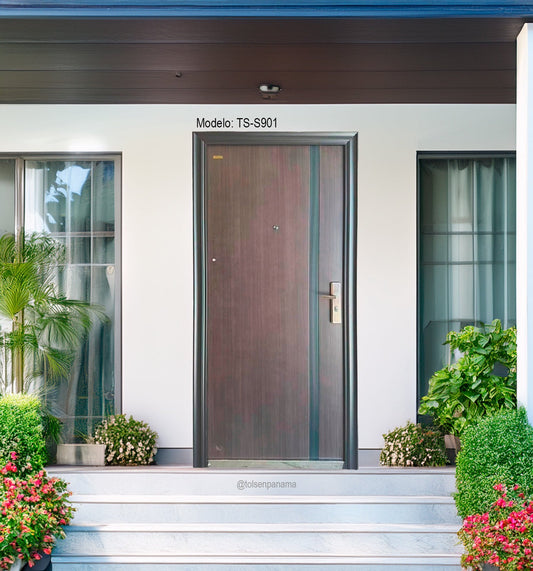 PUERTA SEGURIDAD MARRON DER.