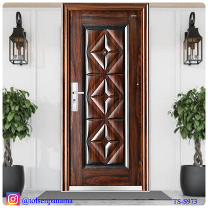 Puerta de Seguridad Multipunto Caoba IZQ.