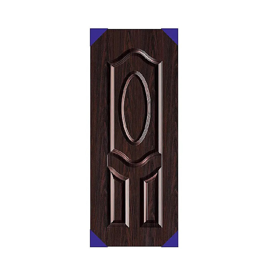 Puerta de Metal con Marco Bisagra y Cerradura color Chocolate Tolsen