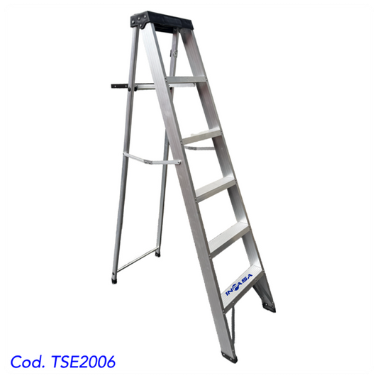 ESCALERA ALUMINIO 6' INPASA MAX CAP. 150KG