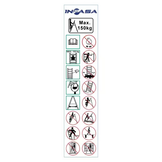 ESCALERA ALUMINIO 8' INPASA MAX CAP. 150KG