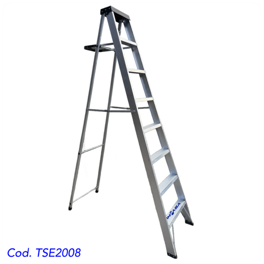 ESCALERA ALUMINIO 8' INPASA MAX CAP. 150KG