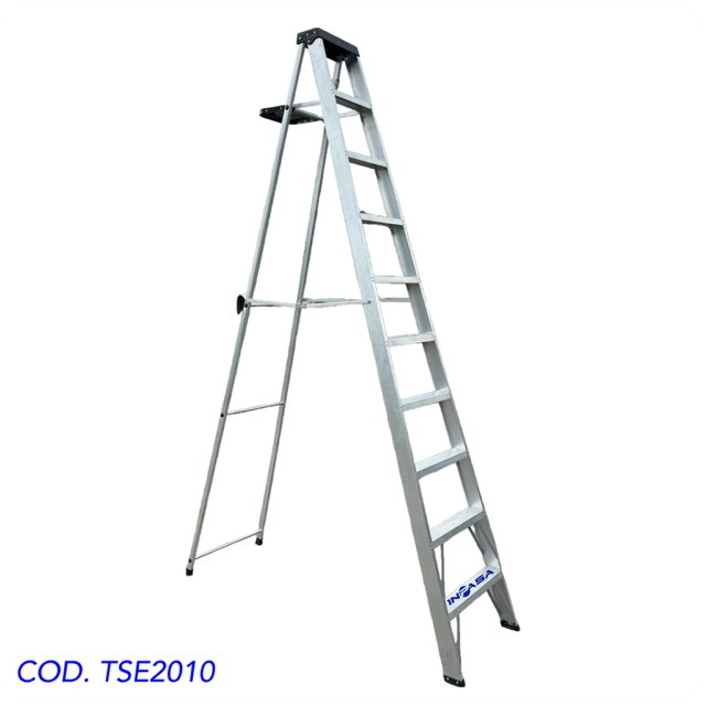 ESCALERA ALUMINIO 10' INPASA MAX CAP. 150KG