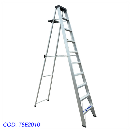 ESCALERA ALUMINIO 10' INPASA MAX CAP. 150KG