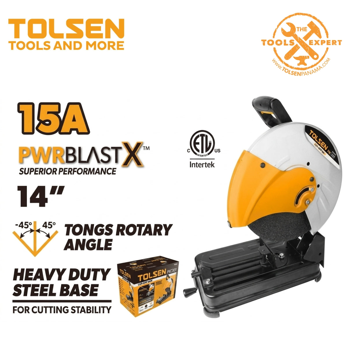 Tronzadora de Metal Tolsen Heavy Duty 14" 15A panama