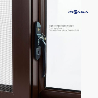 Ventana Upvc Perfil Chocolate Inpasa 100x100cm