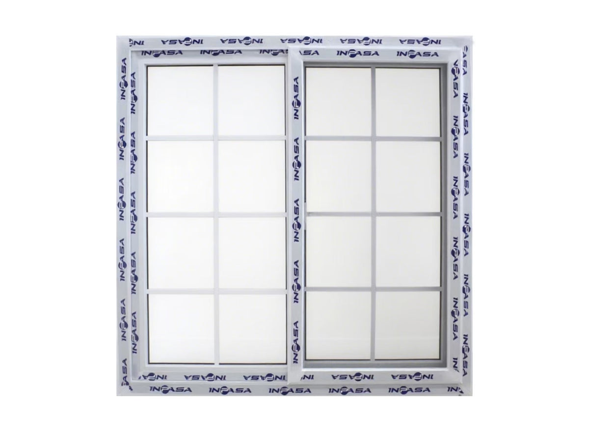 Ventana Francesa PVC 120cm x 120cm INPASA