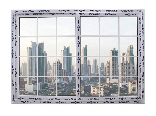 Ventana Francesa PVC 120cm x 150cm INPASA Panama
