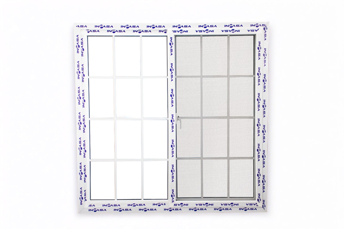 Ventana Francesa PVC 150cm x 150cm Inpasa