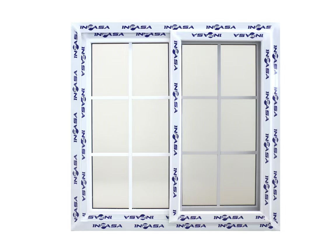 Ventana Francesa PVC 90cm x 120cm INPASA
