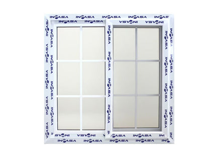 Ventana Francesa PVC 90cm x 120cm INPASA