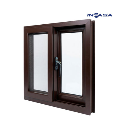 Ventana Upvc Perfil Chocolate Inpasa 120X120cm
