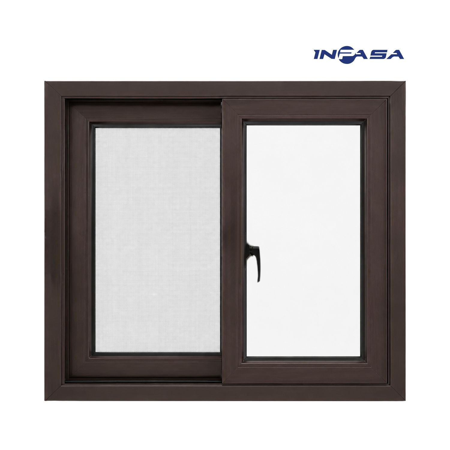 Ventana Upvc Perfil Chocolate Inpasa 120X150cm