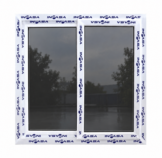 Ventana de Upvc Blanca Vidrio Lisa 120x120cm Inpasa