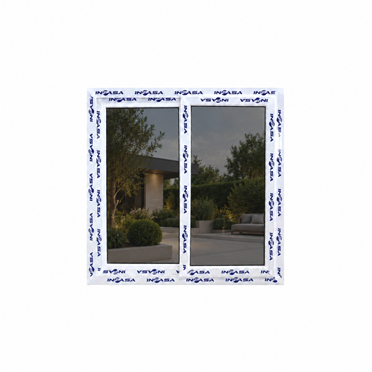 Ventana de Upvc Blanca Vidrio Polarizado 60x60cm Inpasa