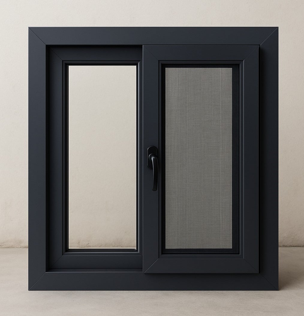 Ventana Upvc Perfil Gris Oscuro Inpasa 100x100cm - Tolsen