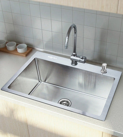 Fregador Sencillo Empotrable Acero Inoxidable 68x45cm Inpasa