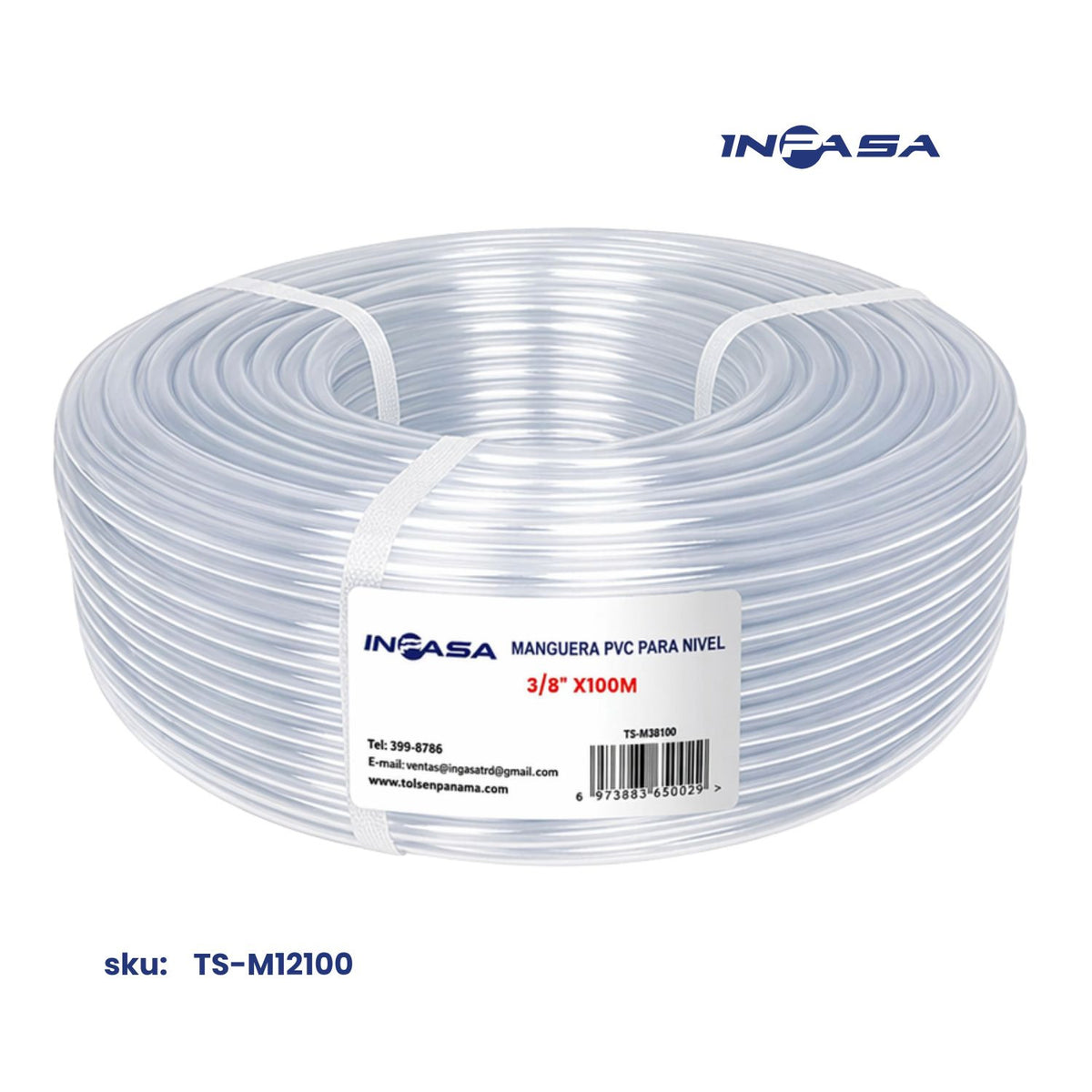 MANGUERA PVC PARA NIVEL 3/8"X100M
