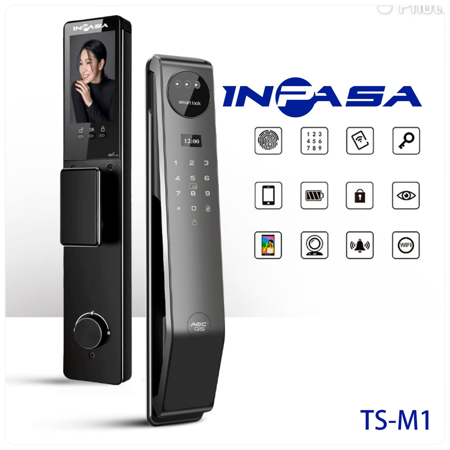 Cerradura Inteligente Inpasa M1 - smart lock - huella digital y con pantalla