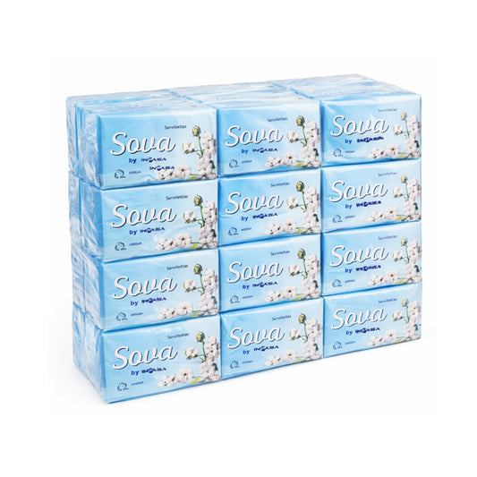 Servilleta Sova by Inpasa Ultra Suave 10 Bolsas x 12 unidades