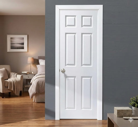 Puerta HDF Entamborada 6 panel 3'X7' Inpasa