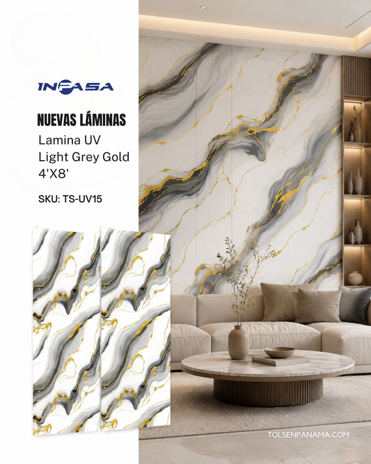 Lamina UV Light Grey Gold 4'X8'