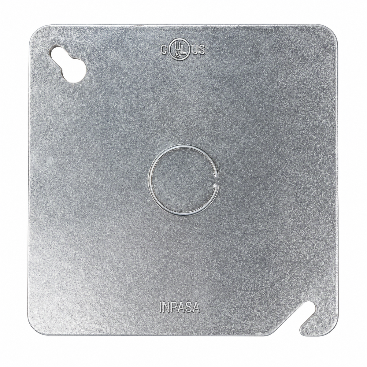 Tapa Ciega Cuadrada 4"X4" con K.O. Acero Galvanizado INPASA